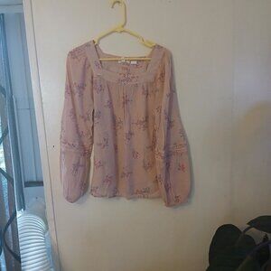 LC Lauren Conrad pink floral top Size Large